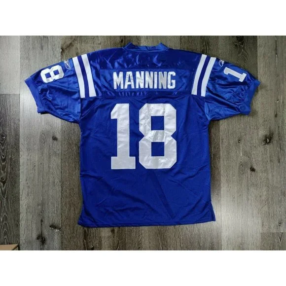 Reebok NFL Jersey Size 50 Mens On Field Manning #18 Captain Indianapolis Colts - Picture 2 of 7
